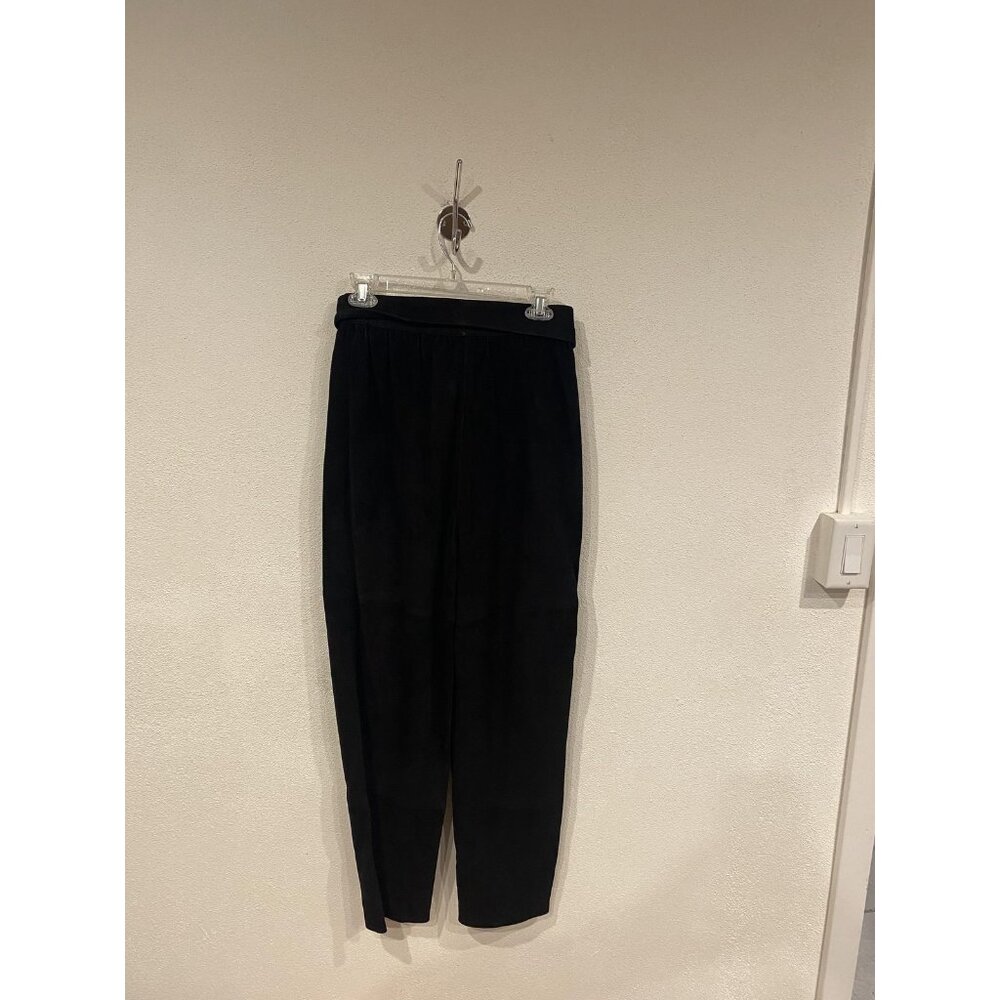 Zimmermann Pants Womens 0 Black Espionage Suede Obi High Waist Belted - Picture 5 of 5
